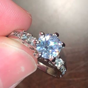 Ring with sapphire rock at top SIZE 8